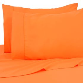 Premier Colorful Bright 4 pc Microfiber Sheet Sets (Color: Bright Orange, size: KING)