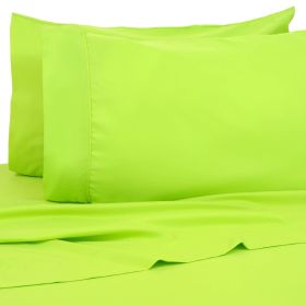Premier Colorful Bright 4 pc Microfiber Sheet Sets (Color: Lime Green, size: QUEEN)