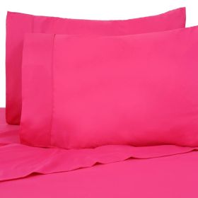 Premier Colorful Bright 4 pc Microfiber Sheet Sets (Color: Hot Pink, size: TWIN)
